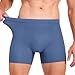 Daytain Mens Padded Boxer Briefs Tummy Control Body Shaper Butt Lifter Panties Seamless Body Shapewear Hip Enhancer Light Blue