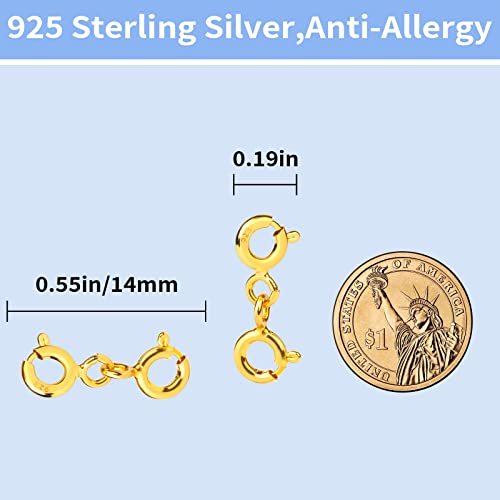 925 Sterling Silver Lobster Claw Clasp With Closed Jump Rings,Necklace Clasps And Closures Suitable For Jewelry Making Necklaces Bracelet #TOP1