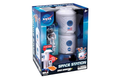 Image of Daron Space Station with Lights & Sounds, Swiveling Compartments, Space Hover, Astronaut Figurine, Space Shuttle - Space Adventure Series, Ages 3+
