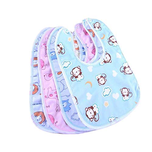 Image of ANTIL'S New Born Baby Cotton Printed Waterproof Apron /Bib Pack of 4