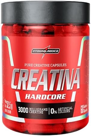 Integralmedica - Creatina em Cápsulas Hardcore - 100% Pura e Monohidratada - 60 Cápsulas