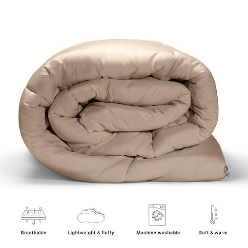 Cgk Unlimited Comforter Duvet Insert - Warm Lightweight - & Breathable Cal King Size Down Alternative Set - Hotel Quality Bedding & Fibers - Winter Comforter, (Cal King, Cream) #TOP4