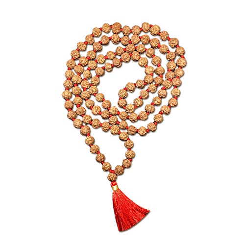 Rudraksha Mala Indonésien 108 perles collier graine sacrée chapelet bouddhiste original