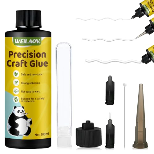 WEILAOK Glue for Crafting Craft Glue Strong PVA craft glue Dries Clear And Resists Wrinkling and Clumping craft glues Making It Perfect for Creating Beautiful Paper Scrapbooks and Cards