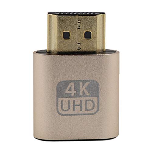 Adaptador Kebidu VGA Virtual Plug HDMI fictício Adaptador emulador de display virtual DDC Edid Supor