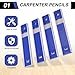 Glimpsesun 24 Pieces Carpenter Pencil Lead Refills 2.8 mm White, Solid Mechanical Carpenters Pencils Refill Replacement