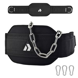 Dip Belt for Weight lifting | Weight Lifting Belt with Chain | Heavy Duty Steel Chain Dip Weight Belt for Men, Women, Bodybuilding, Pull ups, Squats, Powerlifting, Weightlifting | Nextnoid