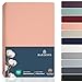 Produktbild BARBONS Spannbettlaken 90x200cm 100% Baumwolle Spannbettlaken Oeko-TEX Zertifiziert Spannbetttuch Bettlaken Jersey Matratzenhöhe bis 22 cm (Rosa - 90x200)