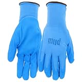 MUD Simply Gardening Gloves, Micro Surface Nitrile Coating, High Dexterity, Breathable, Huckleberry, Large (021H/L)