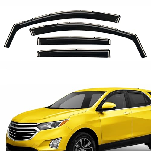 Extra Durable Window Deflectors in-Channel Window Visors Rain Guards Fit for Chevrolet (Chevy) Equinox 2018-2024, Sun Visors, Wind Vent for Shades, Exterior Car Accessories - 4pcs. AG0008