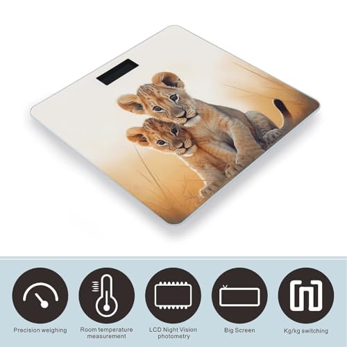 Báscula digital pequeña para baño con vidrio templado miniatura 3