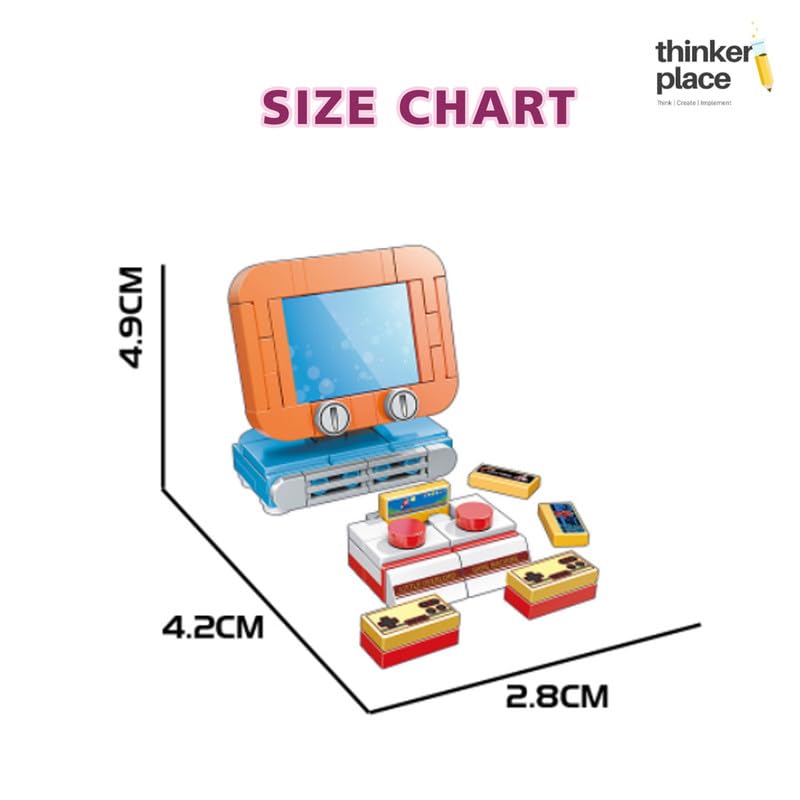 Image of STEM Home Appliance Computer Building Blocks Set (104 Pcs) | DIY Kitchen & Pretend Play Toy for Kids 6+ Years (Boys & Girls) | Educational Role Play Creativity Toy