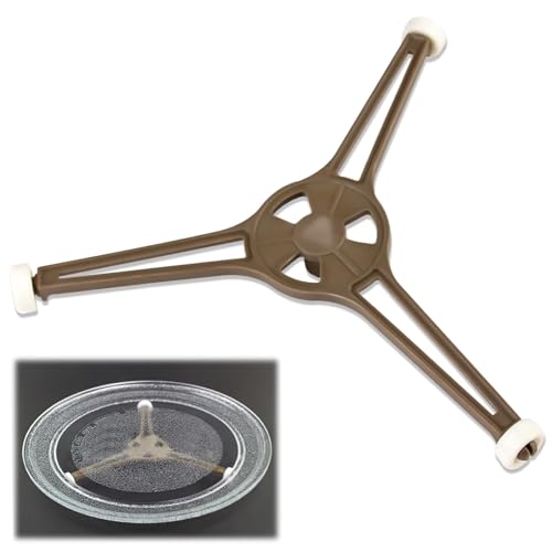 Soporte para Plato Giratorio de Microondas, Bandeja Triangular de Plástico Universal para Plato Giratorio de Microondas, Soporte de Microonda Rodillo Apoyo Guía Triple Brazo Trípode de Arrastre