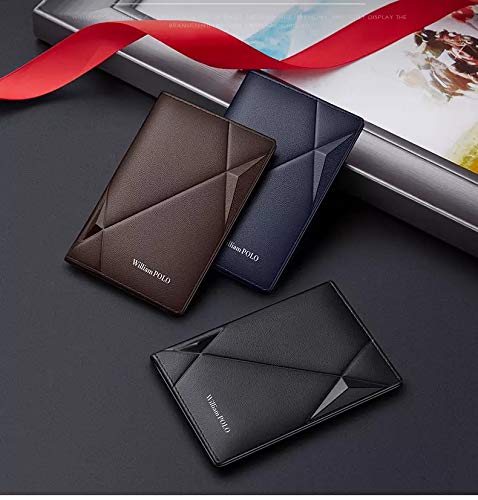 Carteira William Polo Masculina Original em Couro Legítimo Modelo Premium Leather - Azul