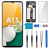 BESJMYT for Samsung Galaxy A13 5G Screen Replacement with Frame - LCD Display Touch Digitizer Full Assembly Fix Glass with Repair Tools Kit SM-A136U