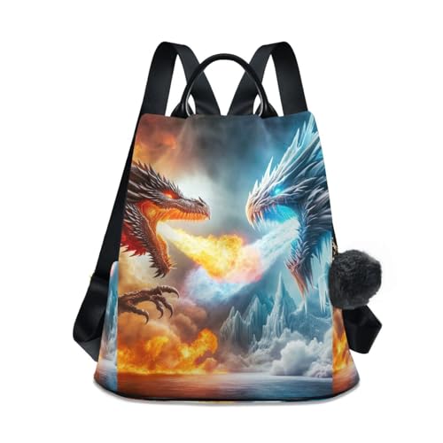 Sac à dos femme dragon de feu : fini les vols avec sa poche arrière zippée