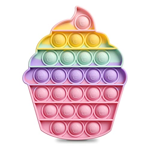 ATESSON Push Pop Bubble Sensory Fidget Toys for Kids Adults, Push Bubbles Pop Silicone Toy, Bubble Popper Stress Anxiety Relief Toys for Autism ADHD Special Needs (Ice Cream-B)