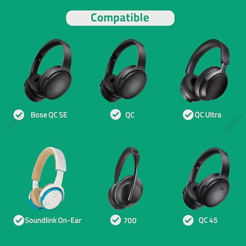 Image of GEEKRIA Audio Cable Replacement for Bose QuietComfort QC35, QC25, SoundTrue Headphones Replacement Cable with Inline Mic /Audio Cord with Volume Control and Microphone (Black)