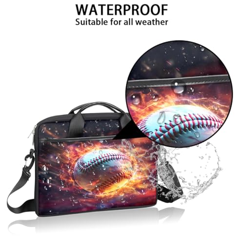 Bolso para portátil de 15 pulgadas Fire Baseball miniatura 3
