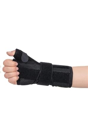 Bluewell Thumb Support Lace Up Hand Wrist Splint – Mesh, Double Sided, Disembodied, Orthopedic Support