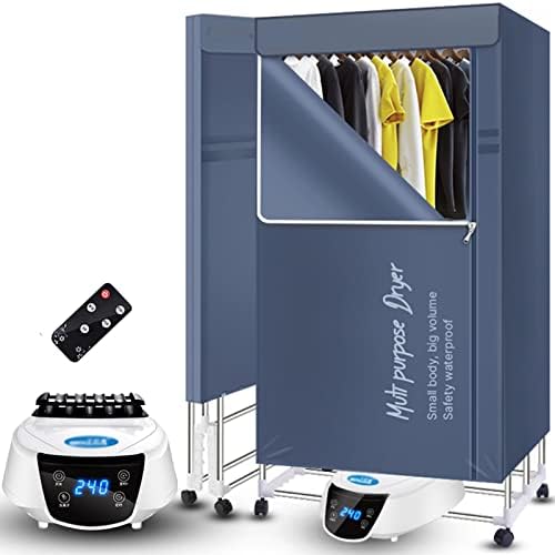 2300W Portable Electric Clothes Dryer, 2/3-Tier Heated Airer with Remote Control, Large Capacity Folding Laundry Drying Rack, Digital Timer for Efficient Drying