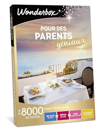 Wonderbox Coffret Cadeau pour des Parents Extra séjour gastronomie et détente en duo