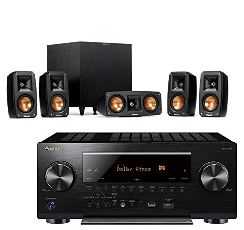 Klipsch Reference Theater Pack 5.1 Surround Sound System Bundle with Pioneer VSX-LX503 9.2-Channel 4k Ultra HD Network A/V Receiver - Black