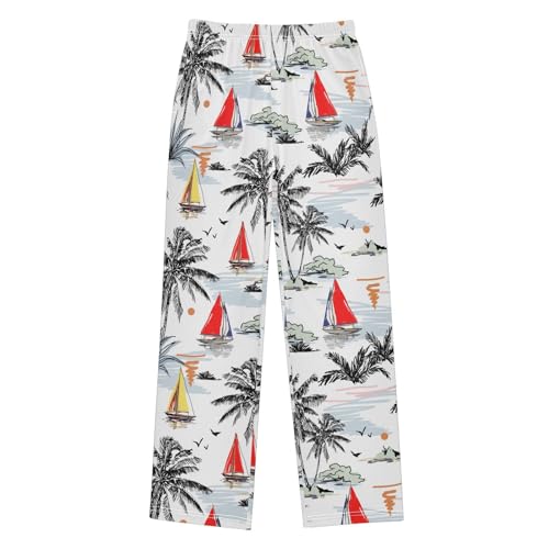 ZZXXB Tropical Sailboat Boys Long Pants Soft Trousers