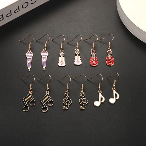 Music Earrings Musical Note Dangle Earrings Concert Party Rock and Roll Accessories for Music Lover2