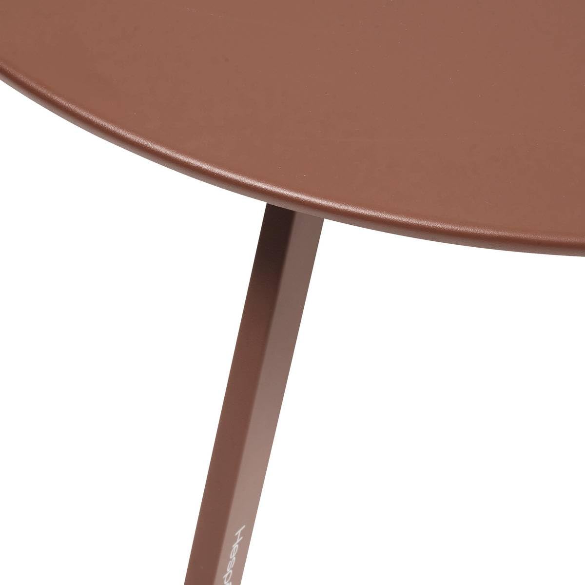 Hespéride - Tavolino Laterale Saona in Terracota, Acciaio Inossidabile Antiruggine, Resistente ai Raggi UV, 70 x 40 cm - per Giardino, Terrazzo, Balcone