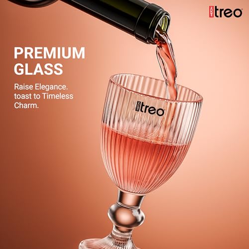 Image of Treo by Milton Victoria Shot Glasses I Set of 6 (65 ml) | Elegant Fluted mini Glasses with Geometric Design for Shots, mocktails, tasters & Parties