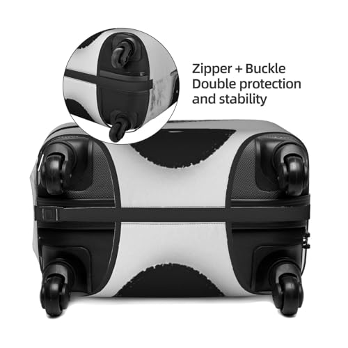 Travel Luggage Protector, Washable Elasticity Zipper Closure Luggage Suitcase Cover, Waterproof Baggage Case Bag - Fits 19-32 inch Luggages (Ice Hockey Ball)4