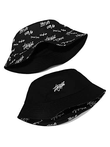 Image of Packable Reversible Printed Bucket Hat Unisex for Men Women Beach Fisherman Cap
