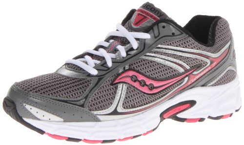 Saucony Grid Cohesion 7 Grid Cohesion 7 - Tenis de correr para mujer, color gris, blanco, azul y rojo, talla 5, Gris Negro Rosa, 36 EU