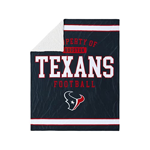 FOCO Houston Texans NFL Team Property Sherpa Plush Throw