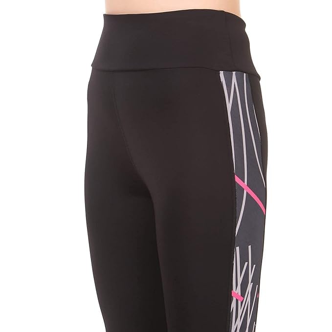 Image of NEVER LOSE Gym Wear Leggings Ankle Length Workout Tights /Stretchable Sports Leggings /Sports Fitness Yoga Track Pants with Pocket for Girls & Women (S, Classic11) Black CLASSIC11