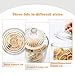 Woaiwo-q 24fl oz Glass Candy Jars with Lids,3 Pack Apothecary Jars,Storage Jar for Candy, Cookies, Snacks, Kitchen Pantry, Clear Glass Jar for Countertop Display & Party Favors