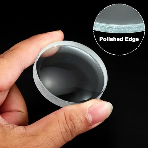 Image of PATIKIL 4 inch (100mm) Focal Length Double Concave Lens, 3 Pack 50mm Diameter 8mm Height Glass Optically Polished Round Edges Lens for Physics Experiment, Clear