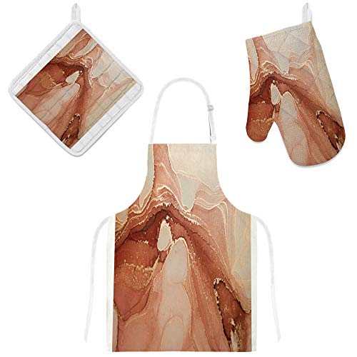 Tablier de cuisine avec poches imperméable gant de cuisine et manique de luxe