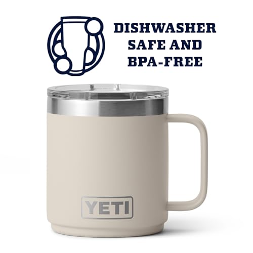 Image of YETI Rambler 10 oz Stackable Mug, Vacuum Insulated, Stainless Steel with MagSlider Lid, Cape Taupe
