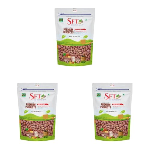 Image of SFT Raw Peanuts, Pink, 1kg (Pack of 3)