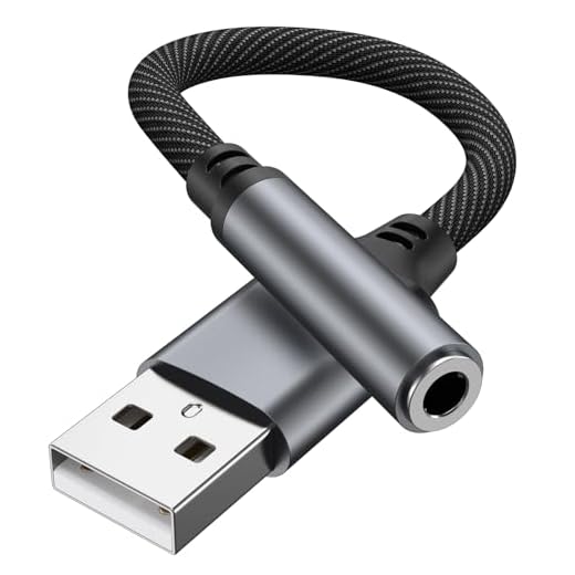 Meliya Adaptador de Audio USB a Jack 3,5mm, Tarjeta de Sonido Externa USB a Audio 3,5mm Cable para Auriculares y Micrófono PC Macbook Switch PS4/5 Escritorio Computadora Portátil