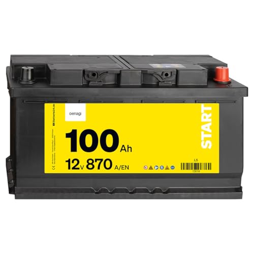 Denagi Start Autobatterie 12V 100Ah 870A/EN Starterbatterie, absolut wartungsfrei