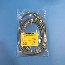 TURCK RS 4.4T-4 4 Meter Length, 4 Wire, CORDSET, M12 EUROFAST, Nickel Plated Brass Coupling, NO LEDs, PVC Jacket, Single Ended, Standard Plug Body, Straight Male Connector, T Barb Fitting, U2102