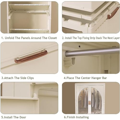 Armoire en tissu pour enfants avec bacs pliables