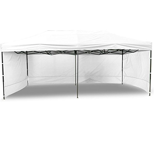 テント タープテント スクリーン タープ 幕付き 大型 テント 6×3m 大型 ワンタッチ 簡単設置 日よけ アウトドア キャンプ 自動車 車庫 ### 幕テント3X6C### タープテント 大型 3m×6m 横幕3面付き###幕付テントS-3X6C白### テント タープテント スクリーン タープ  幕付き ... ワンタッチ タープテント 大型 3m 6m 横幕付 S-3X6C テント 高さ調節 簡単設置