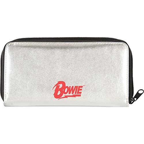 David Bowie Metallic Silver Coin Purse Walle2