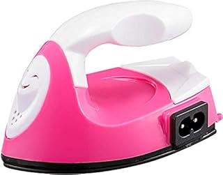 Mini Heat Press Machine Mini Electric Iron Portable Handy Heat Press Mini Iron with Charging Base Accessories for Clothes DIY T-Shirts Shoes Hats Small Heat Transfer Vinyl Projects (Pink)