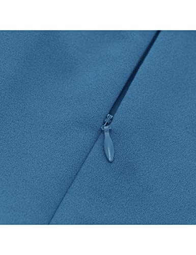 HomRain Greyblue Dresses for Women 2026 Fit and Flare Vintage Cocktail Formal Casual Tea Party Dress for Wedding Guest Greyblue 3XL — view 6