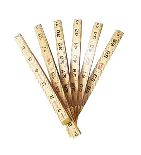 Zeluga Zl241 5/8In. X 6Ft. Oversized Brick Mason Two Way Wood Rule #TOP3